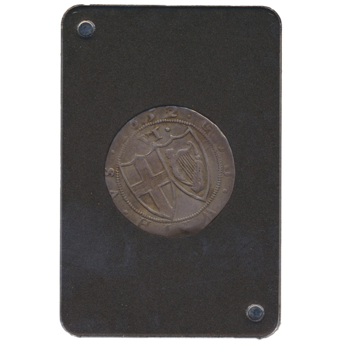 350 - Commonwealth. 1652 shilling mintmark sun, fine encased in plastic and presented in wooden box. (See ... 