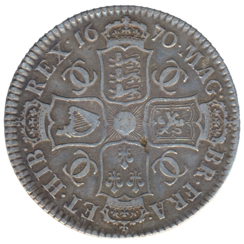 355 - 1670 half crown, V SECVNDO, fine. (See photo) (Y)