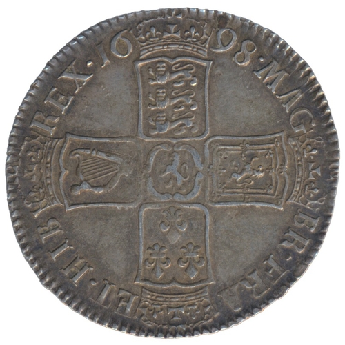 363 - 1698 half crown, DECIMO, very fine. (See photo) (Y)