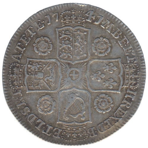 372 - 1741/39 half crown, D. QVARTO, good very fine. (See photo) (Y)