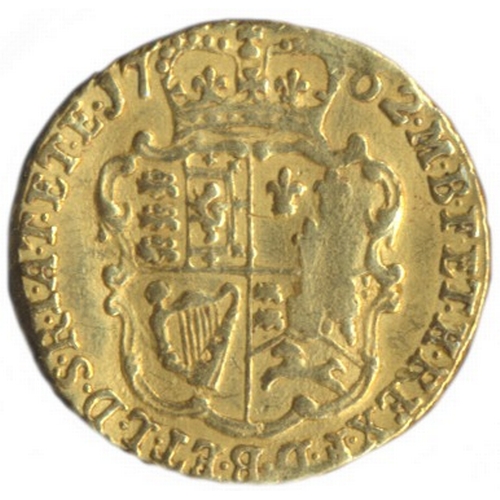 374 - 1762 quarter guinea good fine. (See photo) (Y)