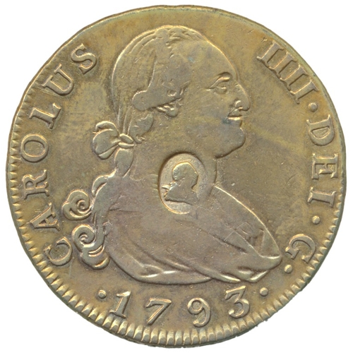 1793 Emergency issue half dollar, Madrid Mint 4r with oval countermark ...