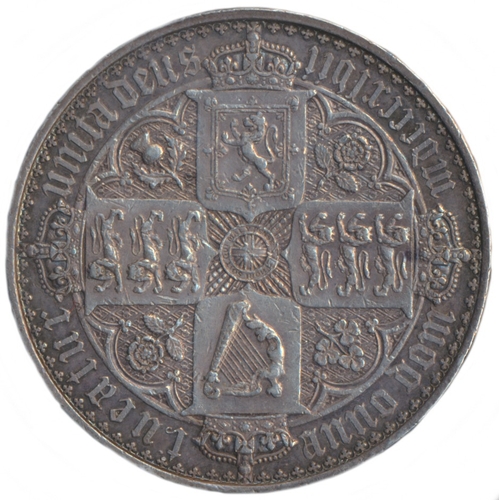 388 - 1847 Gothic crown, undecimo edge very fine to extremely fine encapsulated presented in Westminster w... 