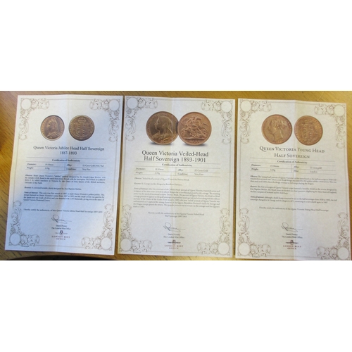 417 - Investment Gold Lot – documents required. Range of Victoria half sovereigns generally fine in presen... 