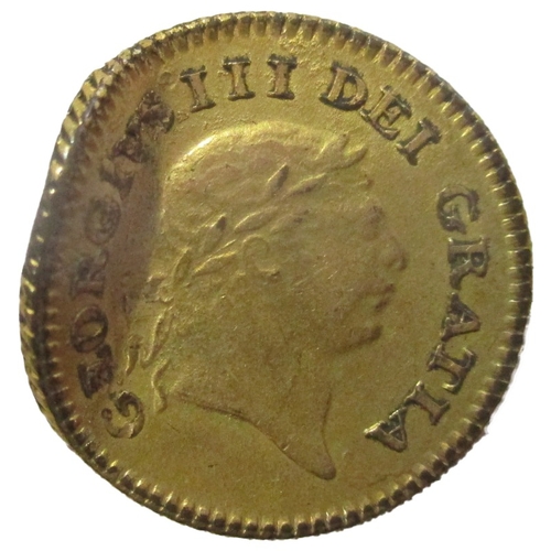 419 - Investment Gold lot - documents required. 1804 third guinea fine, bend on left side of portrait. (Y)