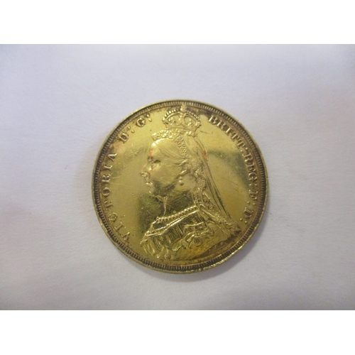 433 - Investment Gold lot - documents required. 1887 sovereign near very fine. (Y)