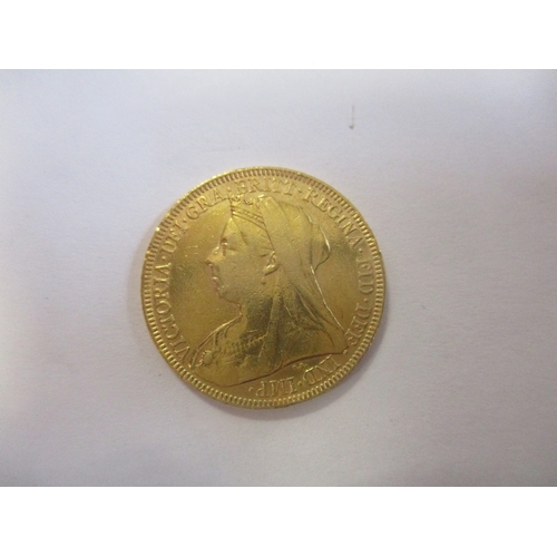 442 - Investment Gold lot - documents required. 1894 sovereign fine. (Y)