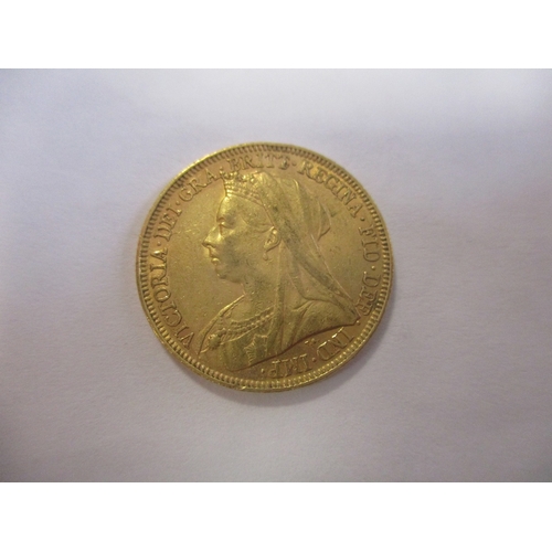 445 - Investment Gold lot - documents required. 1896M sovereign fine. (Y)