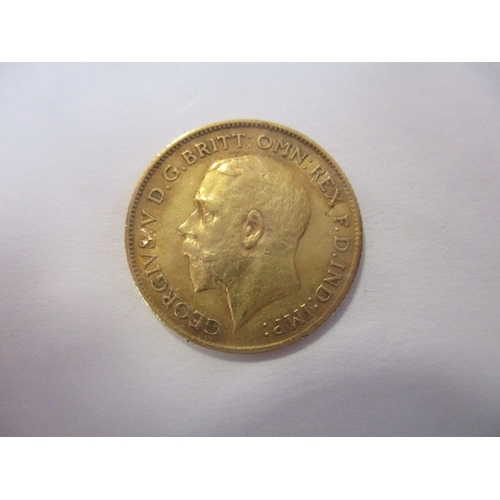 495 - Investment Gold lot - documents required. 1912 half sovereign fine. (Y)