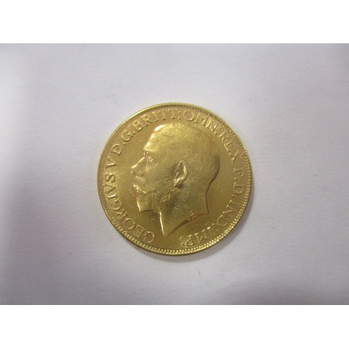 511 - Investment Gold lot - documents required. 1916 sovereign fine. (Y)