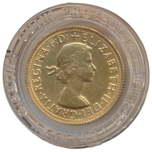 530 - Investment Gold Lot - documents required. 1963 sovereign good very fine, encapsulated. (Y)