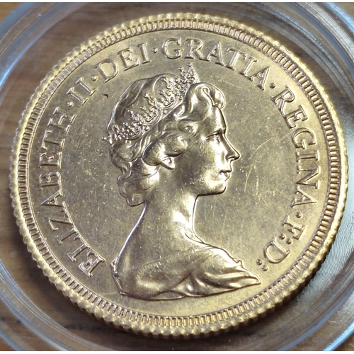 547 - Investment Gold Lot - documents required. 1979 sovereign uncirculated, encapsulated. (Y)