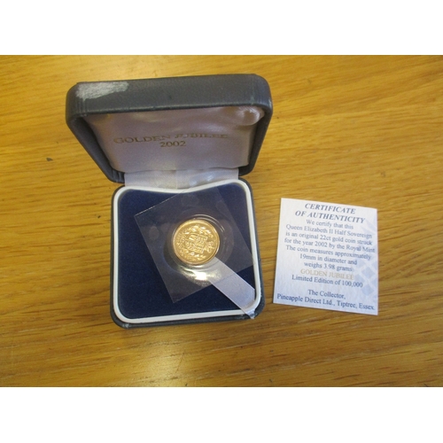 600 - Investment Gold lot - documents required. 2002 half sovereign uncirculated with box and certificate,... 