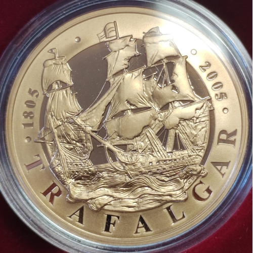 614 - Investment Gold Lot – documents required. 2005 £5 The Battle of Trafalgar proof FDC from the Royal M... 