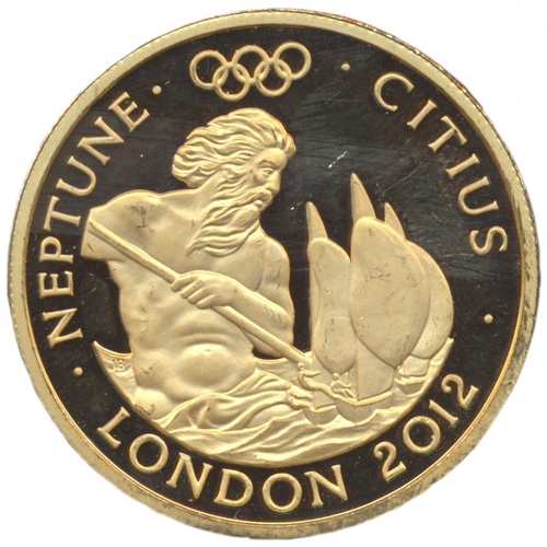 628 - Investment Gold lot - documents required. 2010 'London 2012 - Neptune' £100 gold proof FDC. (See pho... 