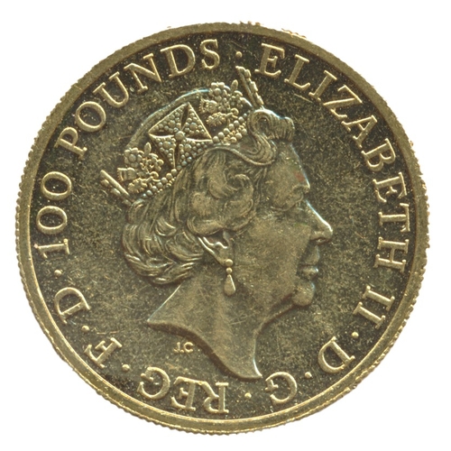 643 - Investment Gold lot - documents required. 2016 'Lion of England' uncirculated gold £100. (See photo)... 