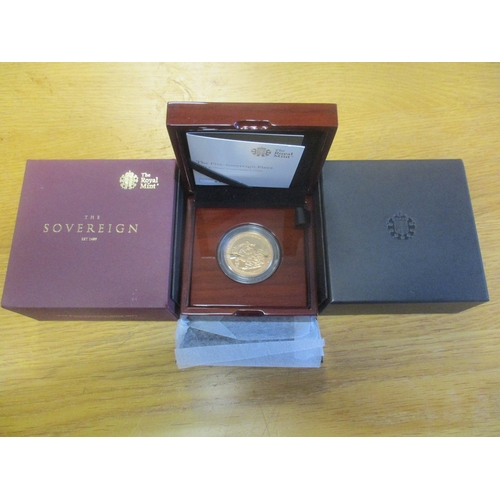 647 - Investment Gold lot - documents required. 2017 'Five-Sovereign Piece' boxed uncirculated gold £5. (R... 