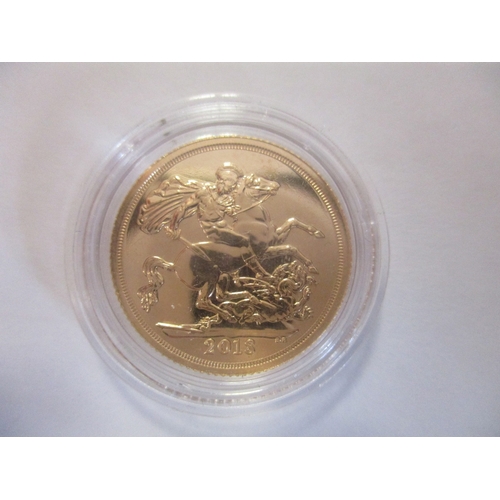 656 - Investment Gold lot - documents required. 2018 sovereign uncirculated in plastic capsule. (Y)