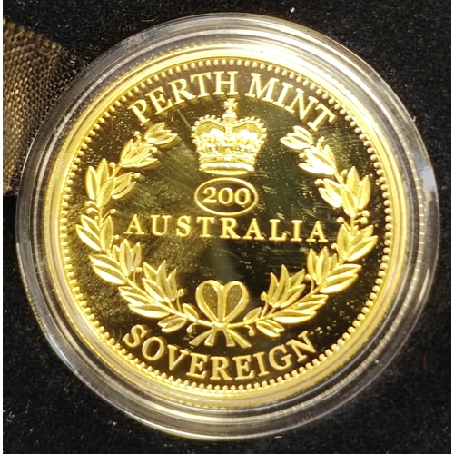 688 - Investment Gold Lot - documents required. Australia. 2019 sovereign boxed proof FDC. (Y)