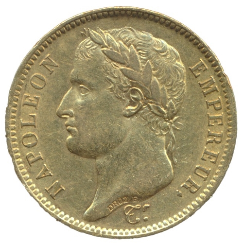 711 - Investment Gold lot - documents required. France. 1811A 40 francs near very fine. (See photo) (Y)