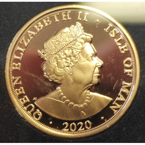 725 - Investment Gold Lot - documents required. Isle of Man. 2020 75th Anniversary sovereign boxed proof F... 