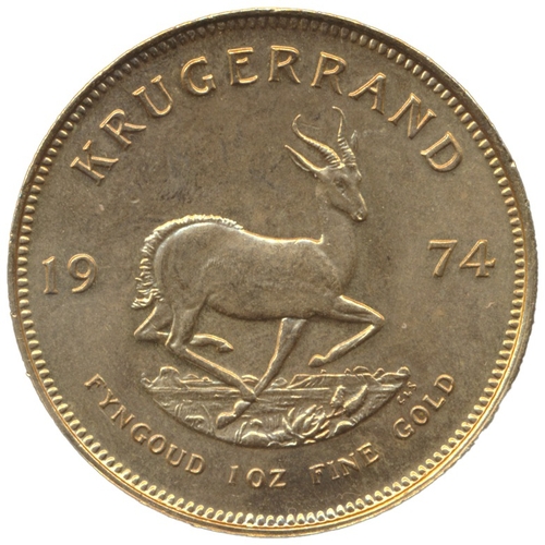 737 - Investment Gold lot - documents required. South Africa. 1974 krugerrand near uncirculated. (Y)