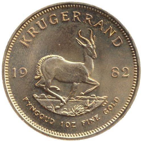 742 - Investment Gold lot - documents required. South Africa. 1982 krugerrand near uncirculated. (Y)