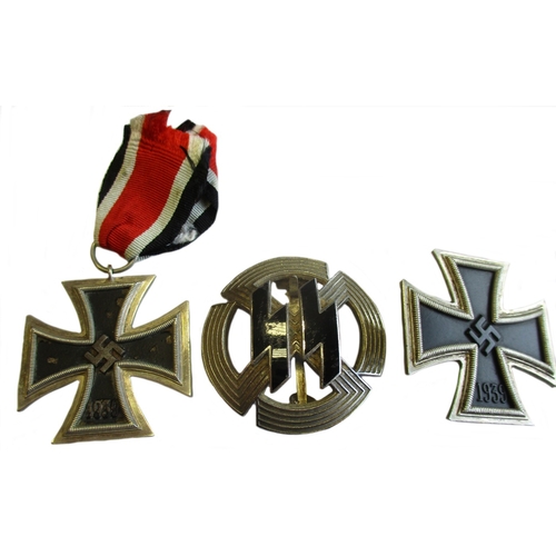 80 - Third Reich range of medals and badges including Germanic Achievement Badge of the SS stamped RZM M/... 