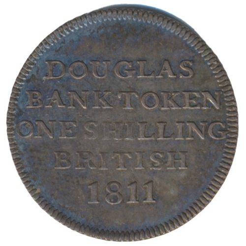 817 - Isle of Man. The Douglas Bank Littler, Dove and Co. 1811 shilling, obverse view of Peel Castle, very... 