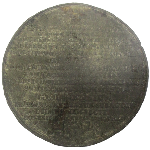 821 - Cast copy of Polish 1659 medal commemorating the capture of Danziger Haupt fortress. (Y)