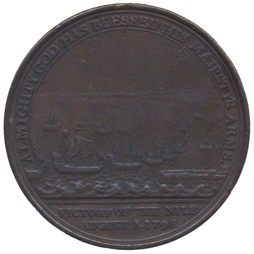 824 - 1798 Battle of the Nile, Davison's Medal, copper, 41mm diameter, by C. H. Kuchler, very fine. (Eimer... 