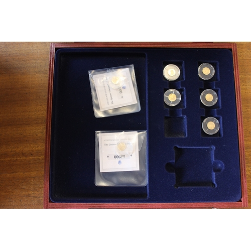 837 - 2012 Diamond Jubilee seven 14ct gold proof commemoratives each weighing 0.5g in presentation case. Q... 