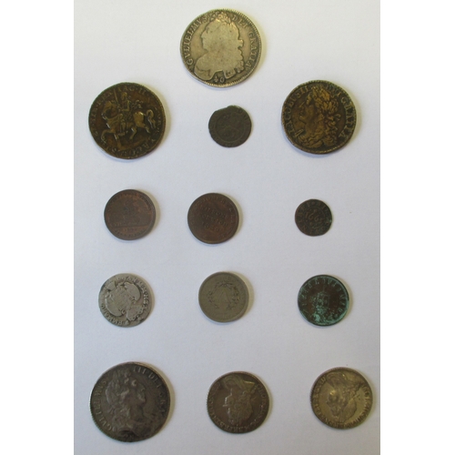 849 - 17th to 20th century collection in mixed condition with some better including GB half crown 1696N, s... 