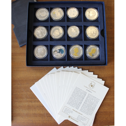 881 - 2002 Golden Jubilee silver proof encapsulated range in Westminster box with certificates including A... 