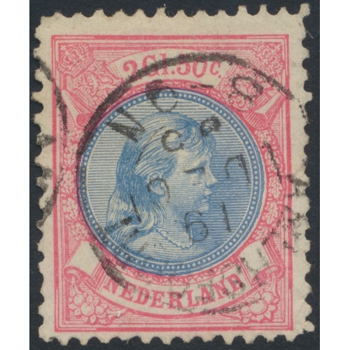 244 - Netherlands. Early to modern used coln in 1 ringbinder, incl 1852-6 vals to 15c, 1864 vals to 15c, 1... 