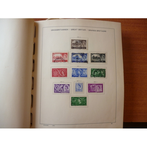 269 - QV-QEII used coln in 2 Schaubek albums, incl Surface-Printed issues to 2/- blue, 1867-83 5/- rose pl... 