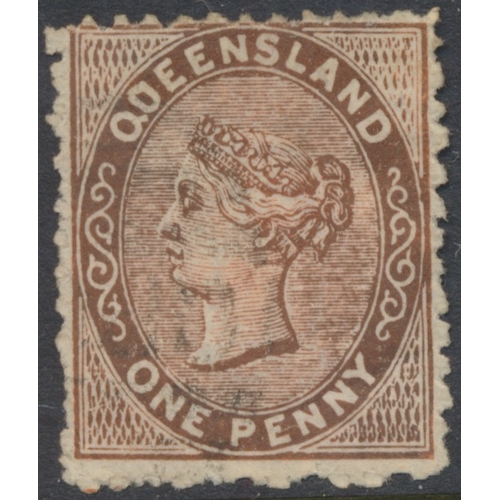 127 - Australian States. M/U coln on old album pages, incl New South Wales 1850 1d U, 1850 vals to 3d U, 1... 