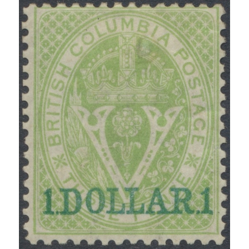 146 - British Columbia & Vancouver Island. QV M/U coln on single album leaf, incl 1860 2½d unused, 1865 im... 