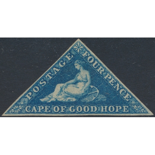 150 - Cape of Good Hope. Used range on album leaves incl 1853 1d red and 4d blue, 1855-8 vals to 1/- with ... 