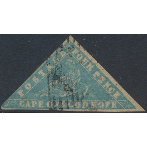 150 - Cape of Good Hope. Used range on album leaves incl 1853 1d red and 4d blue, 1855-8 vals to 1/- with ... 