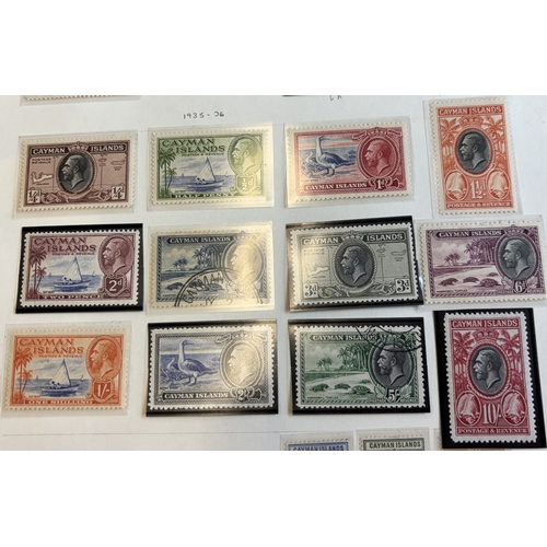 153 - Cayman Islands. QV-KGV M/U coln on album pages, incl 1900 set U, 1902-03 vals to 1/- M/U, 1907-09 va... 