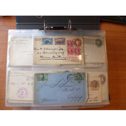 16 - World postal history. Early material in 2 ring binders, mainly postcards, some stationery incl Austr... 