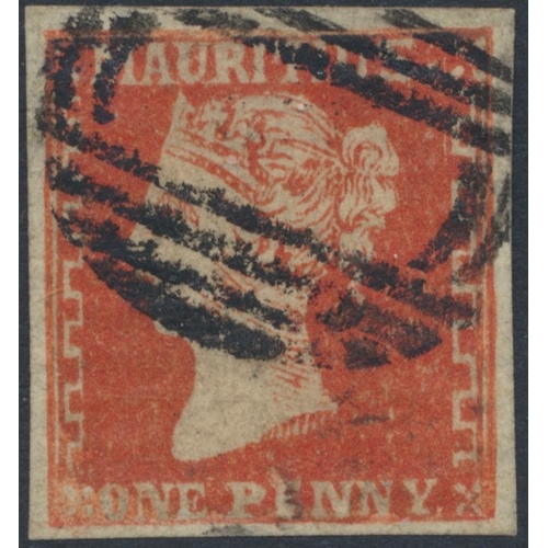 171 - Mauritius. QV used range on 1 album page, incl 1848-59 D worn impressions 1d, B early impressions 2d... 