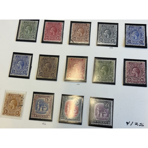 186 - St. Vincent. QV-KGV M/U coln incl 1861 1d M and 6d U, 1862-68 vals to 6d green U, 1869 1/- indigo an... 