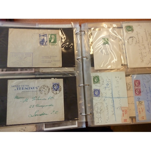 214 - France. Postal History & FDCs coln in 3 ring binders, incl pre 1850 letters addressed to various cit... 