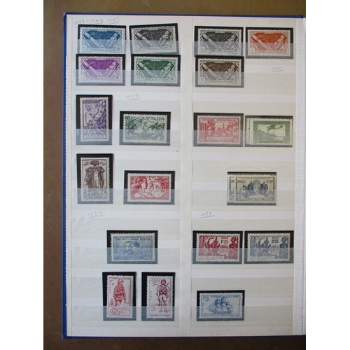 215 - French Polynesia. Early to modern M/U coln in single stockbook, incl 1892 set M/U, Jul 1893 Tahiti o... 