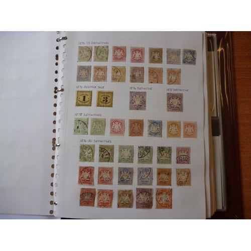 219 - German States. M/U coln in 1 ring binder and on album pages, incl Baden 1851-3 vals to 9k U, 1860 va... 