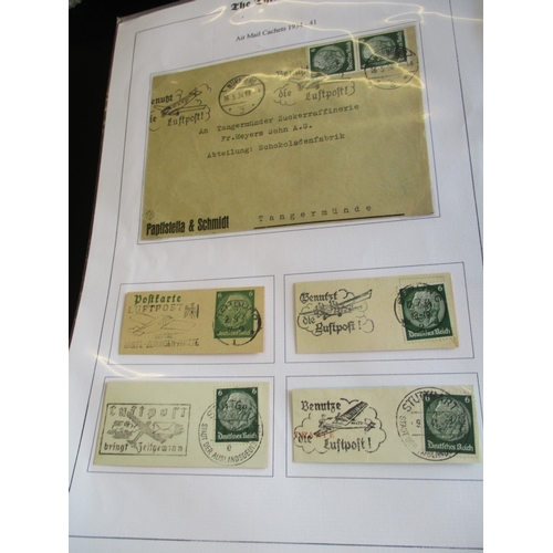 224A - Third Reich. M/U coln written up (exhibition-style) in 5 boxed binders.  Incl 1933 Chicago Flight Ze... 