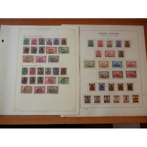 230 - German Occupations. M/U coln incl Allenstein 1920 ovptd set M, type II set M, and both sets U, Danzi... 