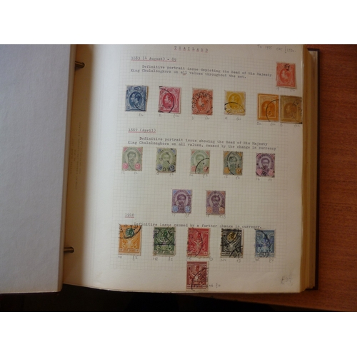 257 - Thailand. Early to modern M/U coln in 2 albums and 4 stockbooks, incl 1883 vals to 1 salung brown-or... 